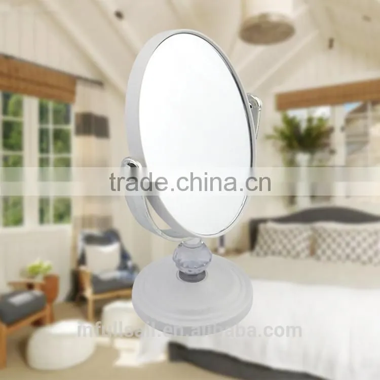 double heart -shaped magnifying cosmetic mirror
