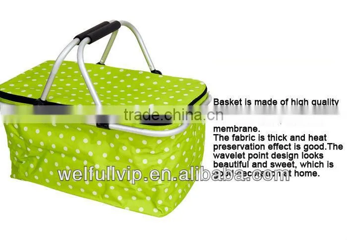 high quality durable picnic basket insulated