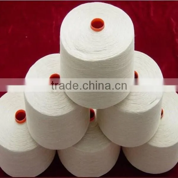 Factory price black recycled cotton polyester blended yarn 21s for weaving use