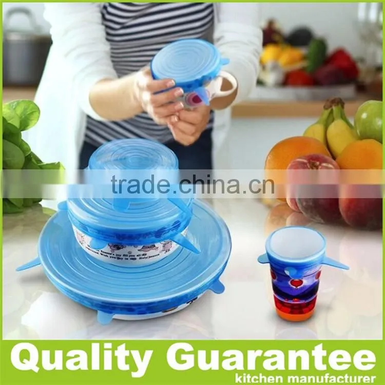2016 hot selling food grade eco-friendly Silicone lid silicone stretch lid