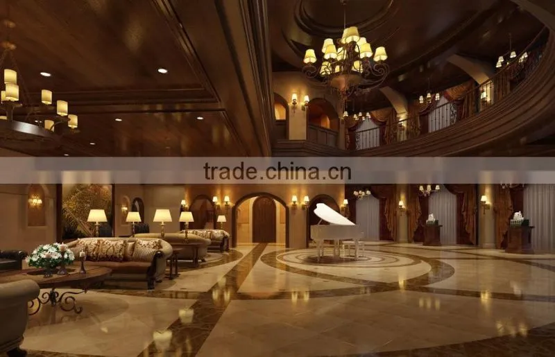 Classic Royal Italian Style 3d Rendering Design for Commercial Reception Hall BF12-03314k