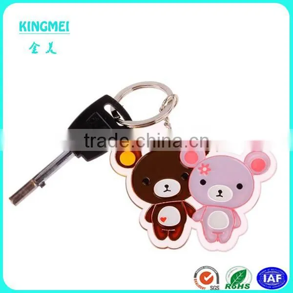 High quality promotional custom various shapes acrylic keychain clear keyring