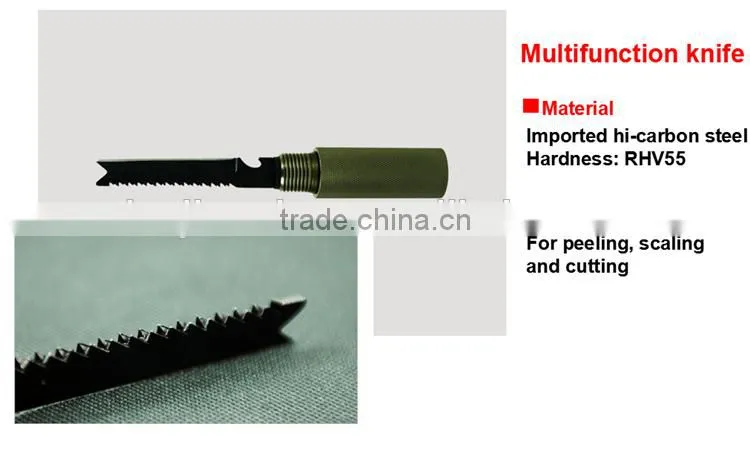 Ultimate Survival 30 in 1 Shovel Hammer Hoe Axe Knife Emergency Camping & Hiking Gear Kit Tools