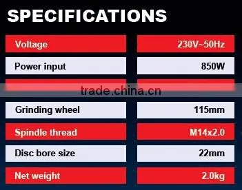 JAG850 850W 115mm Electric angle grinder, 115mm angle grinder