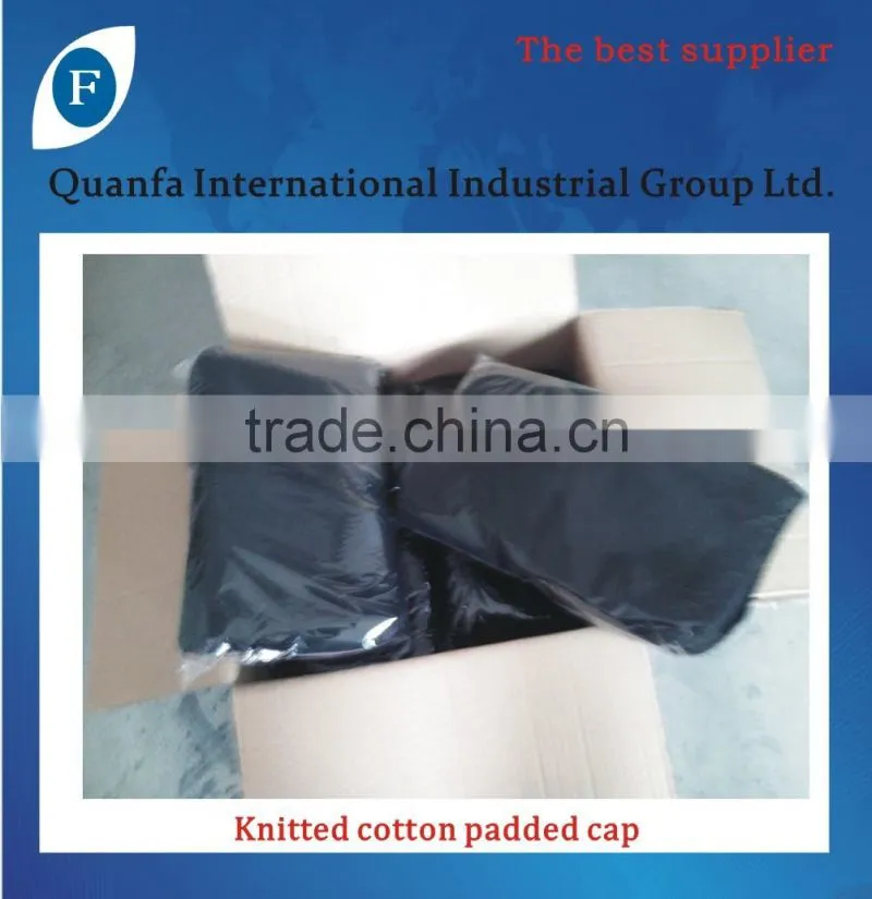 Knitted cotton padded cap