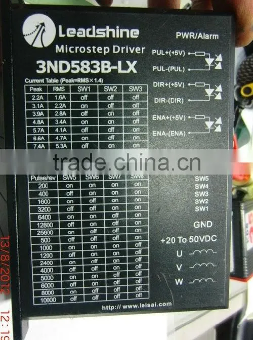 Leadshine co2 laser step motor 573s09 and step motor driver 3nd583 for co2 laser engraving machine