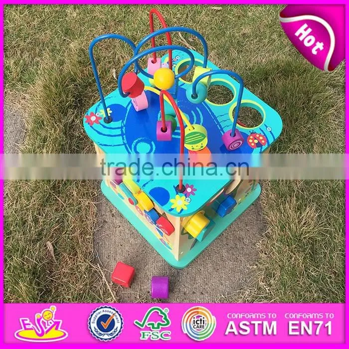 2016 hottest kids wooden beads toy,top fashion children wooden beads toy,cheap baby wooden beads toy W11B089
