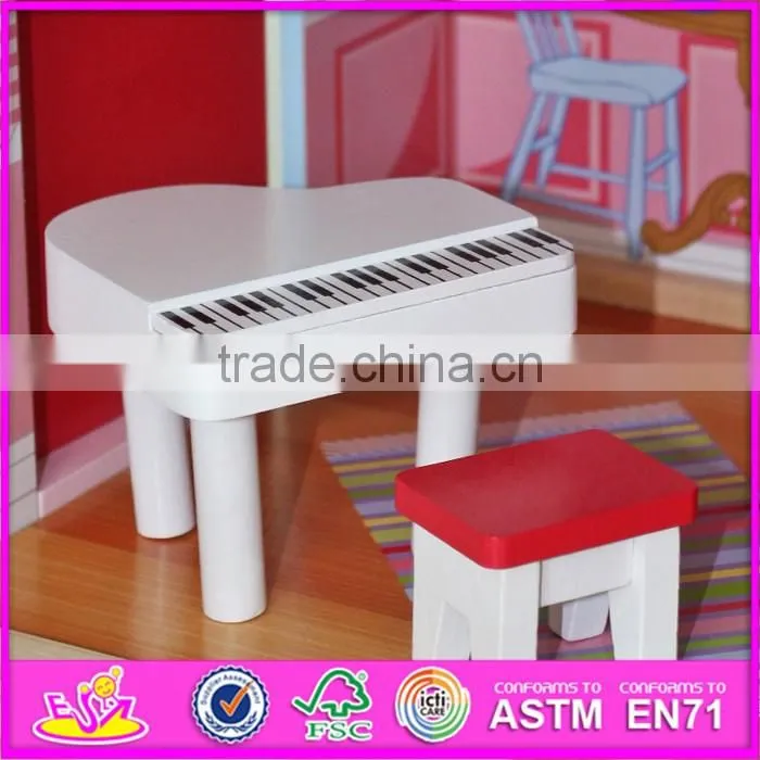 2017 New products lovely children wooden dollhouse kits W06A100
