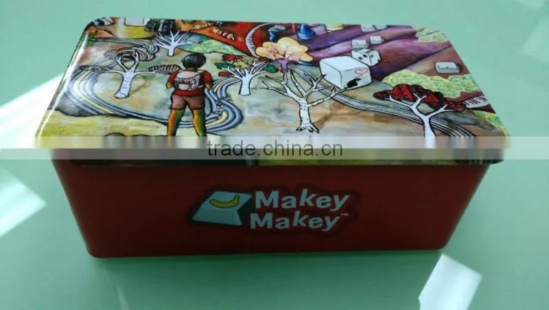 Hotsale candy tin box with slide for kids