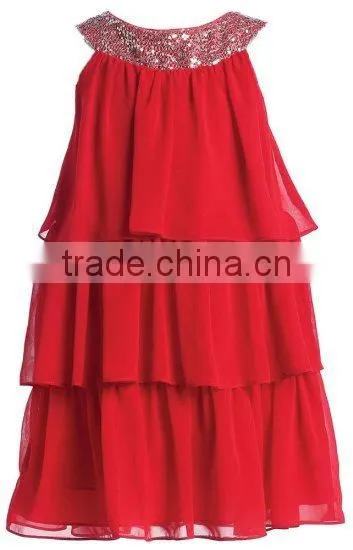 New fashion little girl dress for 3 year old