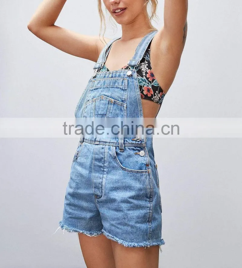 Ladies new model summer jumpsuit top design jeans pants for women