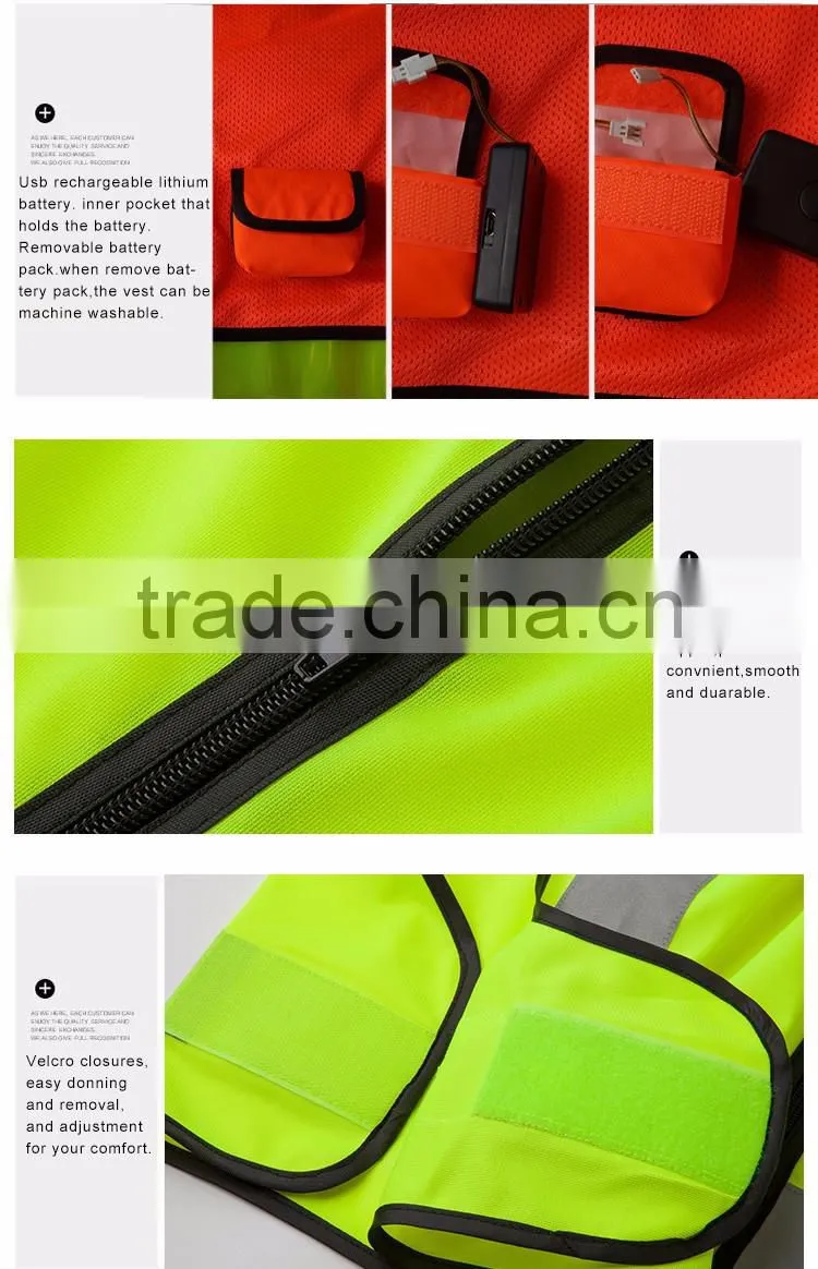 Hi Vis Security Flashing Warning Road Uniform Vest for Mens