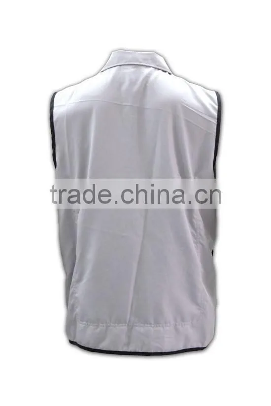 China manufactory high quality light color tailored unique pocket work vest