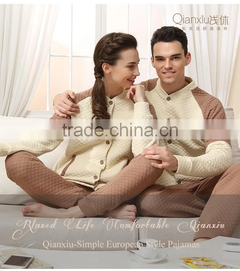 Factory outlets price Qianxiu winter warm ladies cotton pyjamas