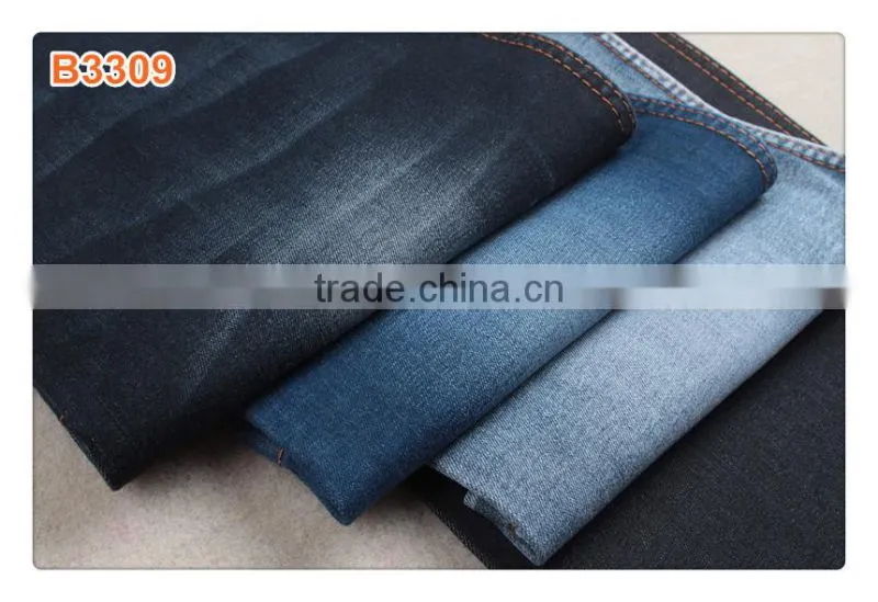 9.5oz dark blue stretch denim jeans fabric made in China