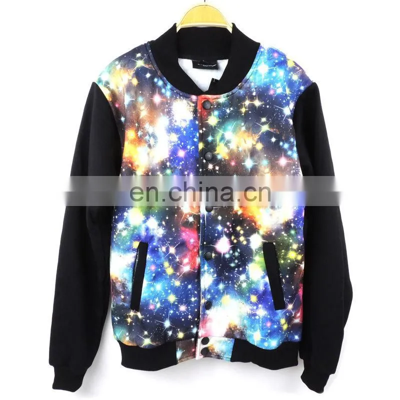wholesale sublimated modern team light weight ladies baseball jacket