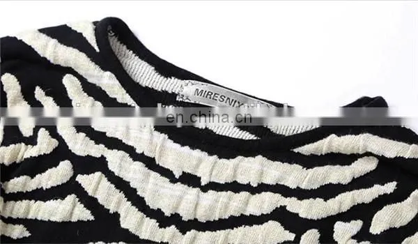 hot sale sexy strip pullover round-collar women long sweater