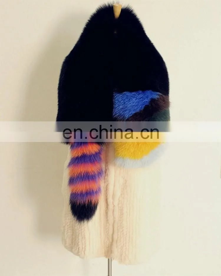 Long Style Wholesale Cheap Good Material Fox Fur Scarf 2016 Women