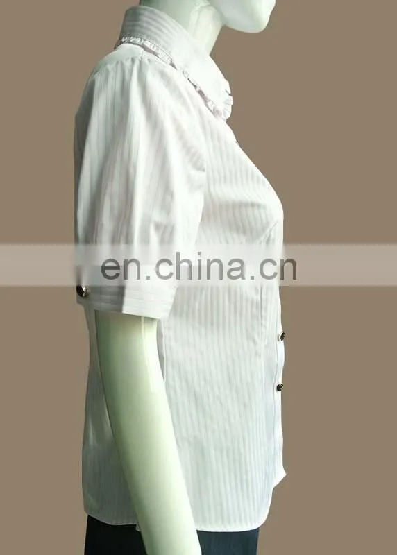 Hot Selling classical pink design women shirts and tops for office lady