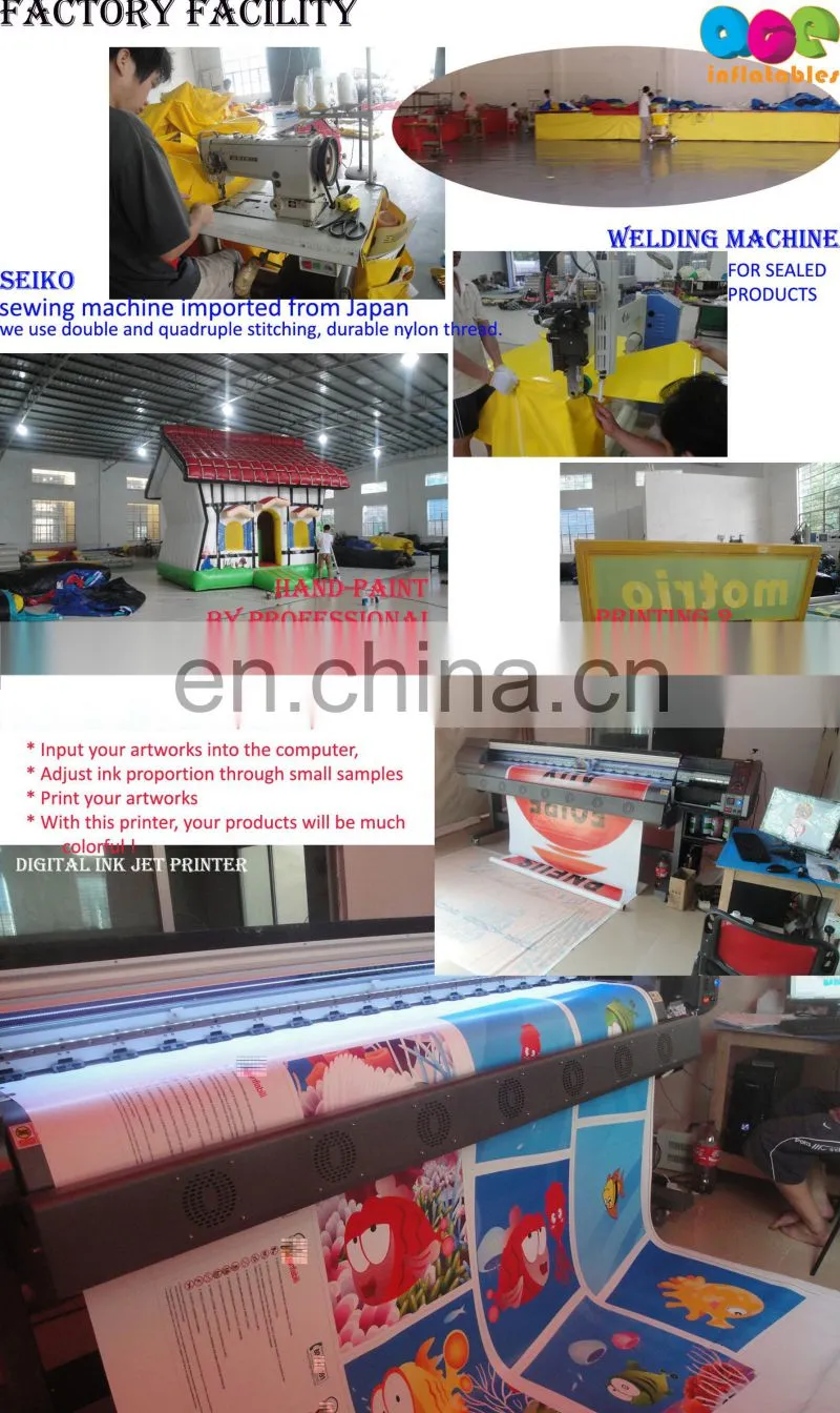 2017 gaint commercial bounce house inflatable material from China factory