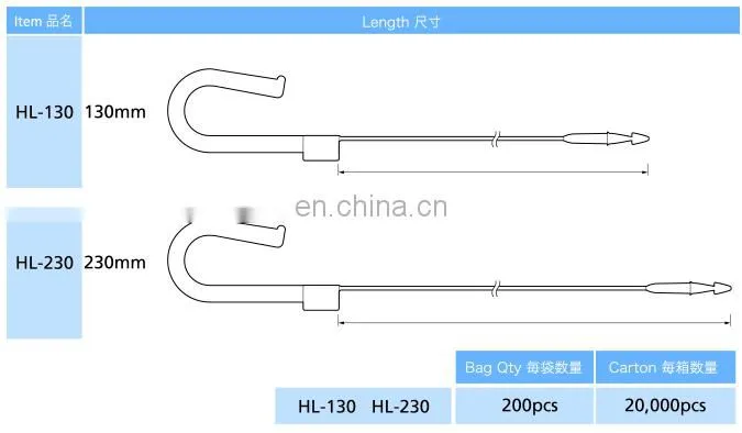 Loop Tags Pin Nylon hook Lock