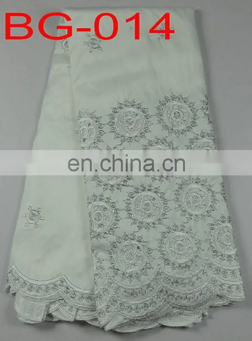 latest raw silk embroidery george lace(BG-014)