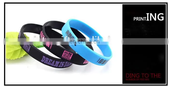 Printed Technique Europe Regional Feature glowing silicone bracelet