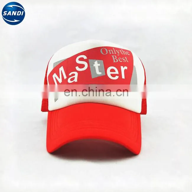 Promotional plain baseball sports mesh cap with LOGO