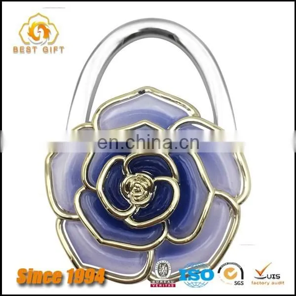 Jewelry Pink Enamel Rose Zinc Alloy Bag Hanger