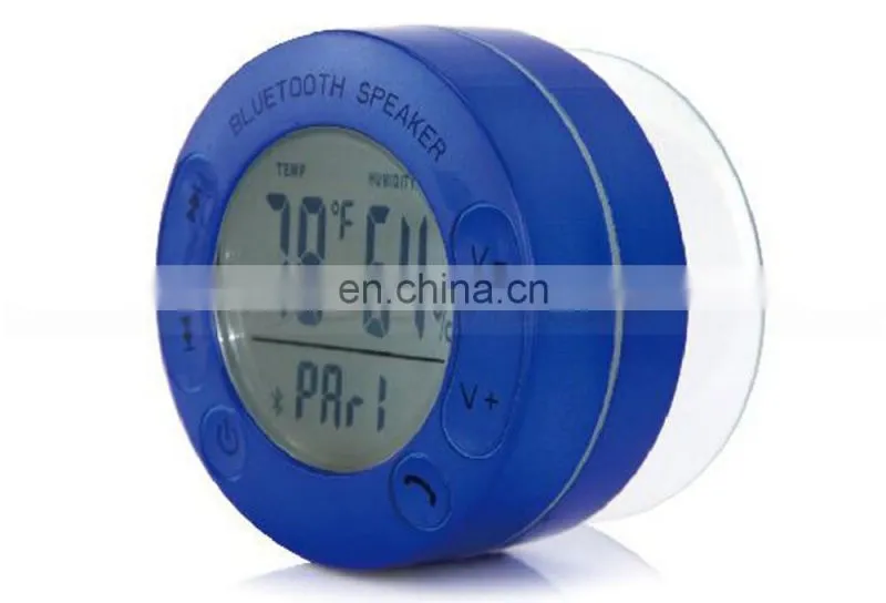 Portable Wireless Bluetooth V3.0 + EDR Shower Speaker with diaplay Temperature and Humidity