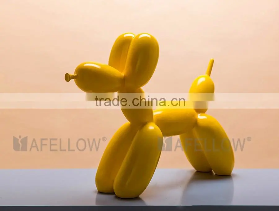 Fiberglass dog mannequin,yellow mannequin Balloon Dog manikin dog KEVIN2-Y