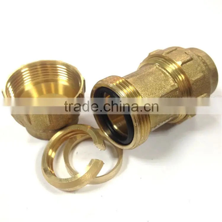 2016 female / equal straight DZR brass screw fittings for PE pipes