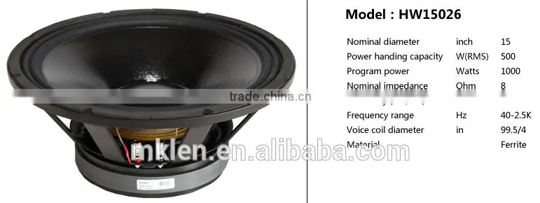 LS500 15" speakers subwoofer