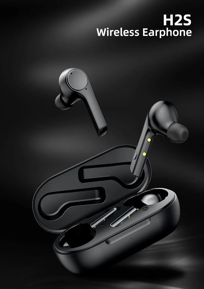 Newest Automatic Pairing Earpiece IPX5 Waterproof TWS Headphones Audfonos Inalambricos H2S