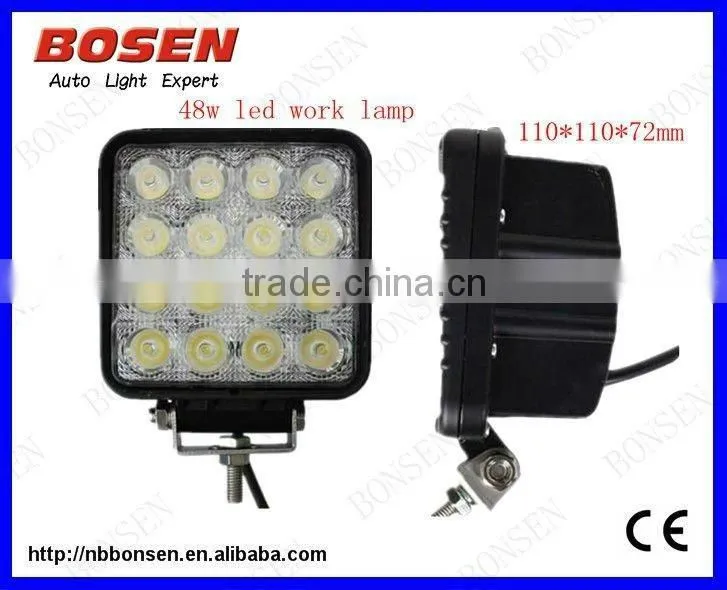 Hot selling high power 48W led work light truck work lights