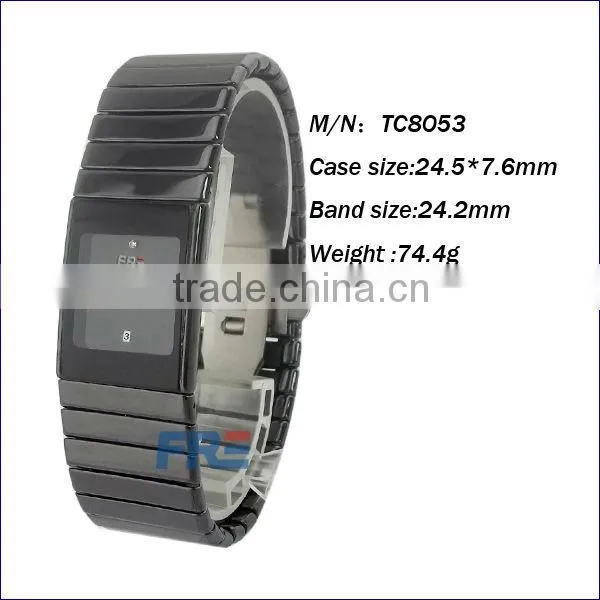 designer watches men ceramic watch black color