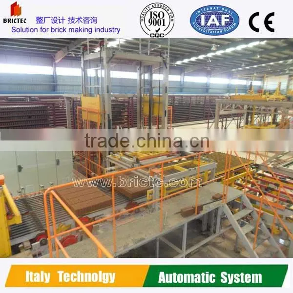 Red clay brick factory with double stacking firing process