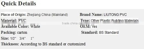Bs Standard PVC Male Plug