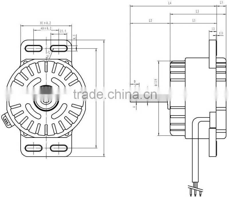 Asynchronous ac air conditioner motor
