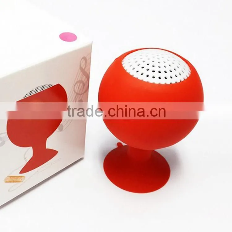 Mini Portable Silicone Sucker Holder Speaker Waterproof Can Be in The Bathroom