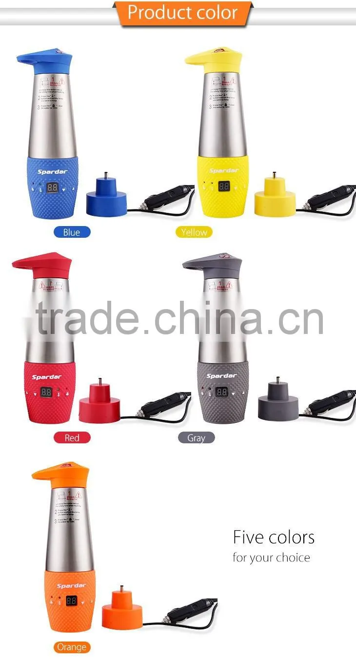 12V Blue Car Electric Kettle for Travel Water Rapid Boiling