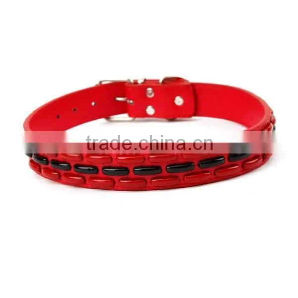 Factory Wholesale red black 30 Pearl pet collar dog pet products