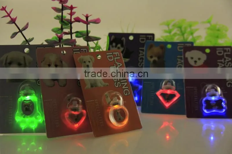 Wholesale Mixed Batch LED Dog ID Tags Luminous Glow Jewelry Pet Pendant
