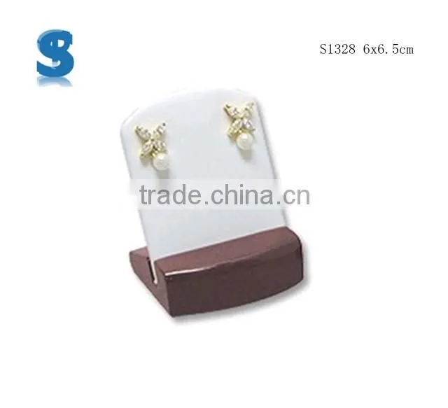 High Glossy Lacquer Fashion Hanging Wooden Jewelry Earring Drop Display Stand S1328