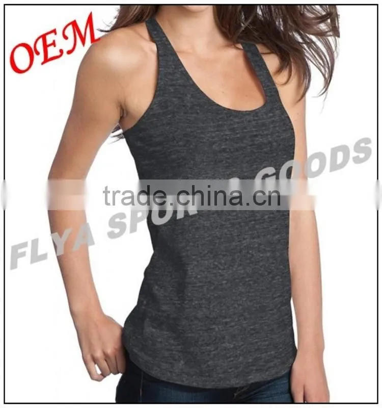 Customized eco-friendly athletic women gym singlet, women bodybuilding vest wholesale