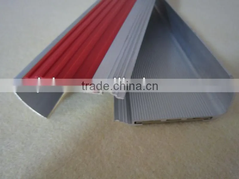 brown Aluminum Anti-slip Strips for Stairs wrapping angle