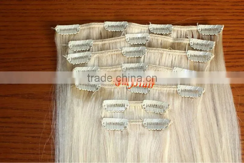 two tone clip in hair extension colored ombre clip in remy hair extension