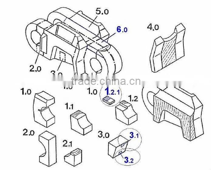 S96 Track shoes casting Machinery Spare Parts