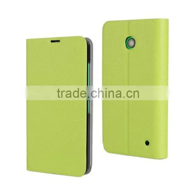 Lichee Texture PU Flip case with Holder for Nokia Lumia 630