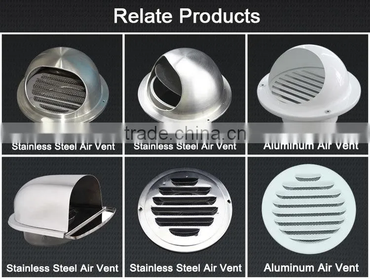 Hvac waterproof stainless steel vent cowl